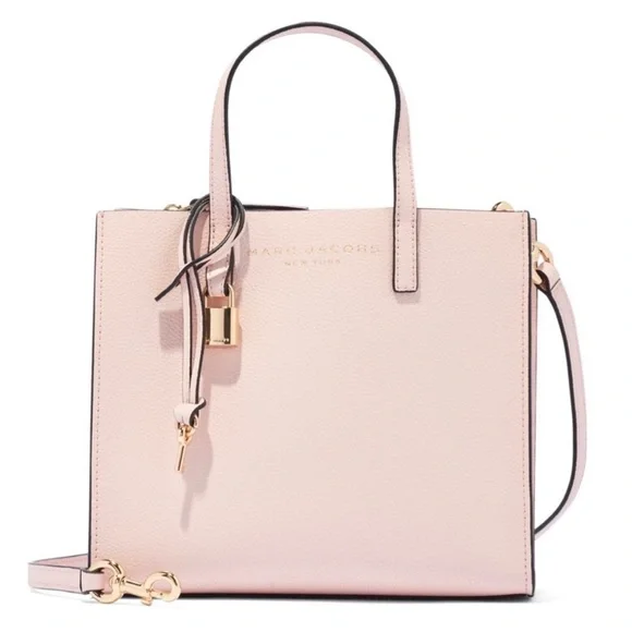 Marc Jacobs Bags Marc Jacobs Mini Grind Pink Coated Leather Tote Poshmark